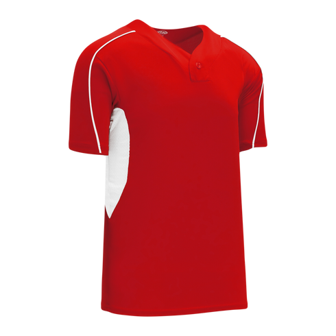 Athletic Knit One Button Pro Placket Baseball Jersey with Underarm Inserts (BA1745)